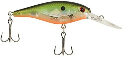 Berkley Flicker Shad Fishing Lure, Flashy Green Crush, 3/16 oz, 2in | 5cm Crankbaits, Size, Profile and Dive Depth Imitates Real Shad, Equipped with Fusion19 Hook by Berkley