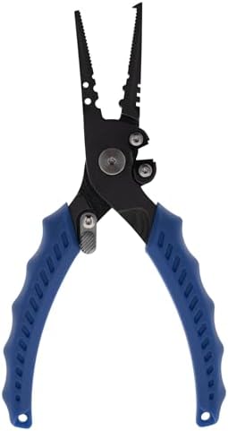 Reaction Tackle Fishing Pliers, Stainless Steel Saltwater Pliers with Braid Cutter, Hook Remover and Crimper, PTFE Coated Coated with Sheath and Lanyard - Image 2