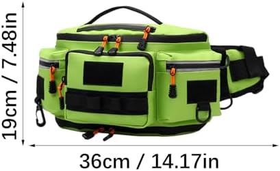 Water Resistant Crossbody Single Shoulder Bag Multifunctional Outdoor Fishing Tackle Storage Portable Adjustable - Image 4