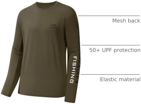 BASSDASH Fishing T Shirts for Men UV Sun Protection UPF 50+ Long Sleeve Tee T-Shirt - Image 3
