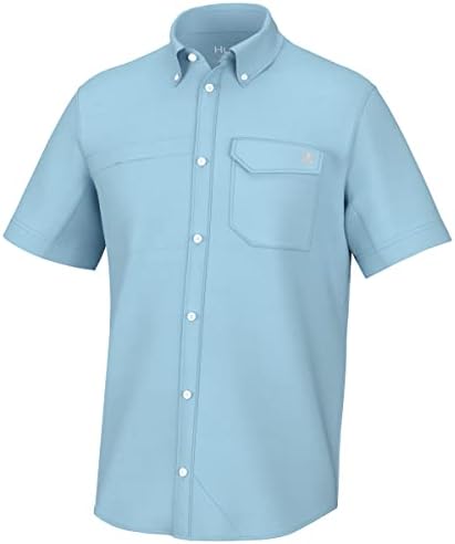 HUK Men's Tide Point Kc Scott Original Artwork Short Sleeve Shirt, Fishing Button Down by HUK