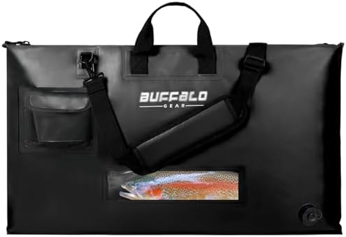 Buffalo Gear Fish Tournament Weigh in Bag for Bass Fishing, Heavy Duty Fish Bag for Caught Fish Waterproof,Leakproof,Puncture Resistant by BuffaloGear