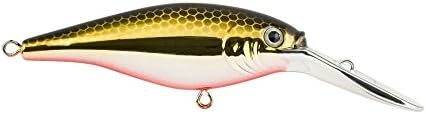 Berkley Flicker Shad Fishing Lure, Black Brass, 3/16 oz, 2in | 5cm Crankbaits, Size, Profile and Dive Depth Imitates Real Shad, Equipped with Fusion19 Hook by Berkley