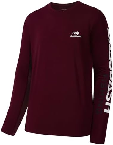 BASSDASH Fishing T Shirts for Men UV Sun Protection UPF 50+ Long Sleeve Tee T-Shirt by Bassdash