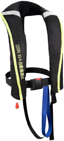 Automatic Inflatable Life Jacket,Preserver PFD for Adults,Life Vest for Adult,Supports Weight up to 330 pounds by NAUTISHIELD