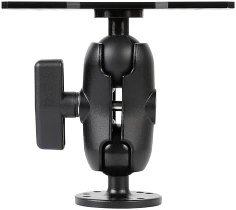 Universal Mounting Bracket - Extended Aluminum Alloy Arm with Spherical & Rectangular Plate, Circular Base for Fish Finder, GPS Plotter, Depth Sounder, CB Radio, Marine Electronics (5.5inch) - Image 2