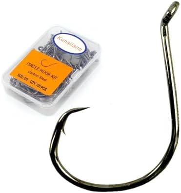 Catfishing Circle Hooks-Octopus Fishing Circle Hook for Catfish 50/100 Pack by Kunsilane