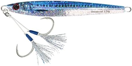OCEAN CAT 1 PC Slow Fall Pitch Fishing Lures Sinking Lead Metal Flat Jigs Jigging Baits with Hook for Saltwater Fishing 4 Colors 160G/200G - Image 3