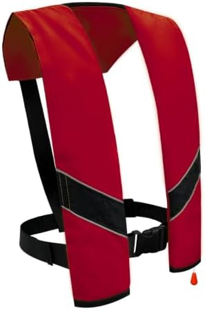 Manual Inflatable Life Jacket,Preserver PFD for Adults,Life Vest for Adults,Supports Weight up to 330 pounds by NAUTISHIELD