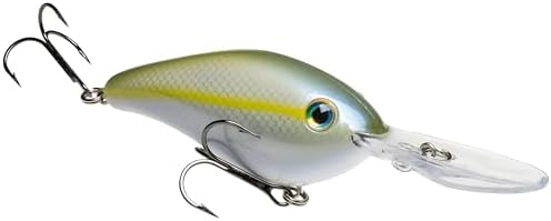 Strike King Pro Model 6XD Fishing Lure, Deep Diving Crankbait, Unique Curved Bill, Free-Floating Rattle Chambers, 1-Ounce, Dives to 19-Feet, Size 1 Treble Hooks by StrikeKing