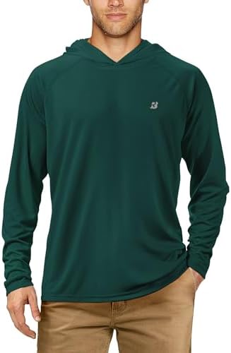 Roadbox Mens Fishing Sun Hoodie, Long Sleeve UPF 50+ UV Protection Shirts by Roadbox