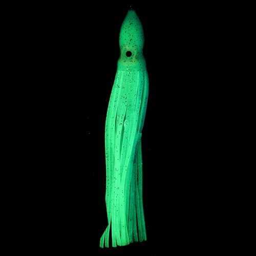 Fishing Squid Skirts, Glow Soft Plastic Trolling Lures Luminous -Fitting for (Bass/Trout/Salmon/Saltwater/Fishing Bait) - Image 4