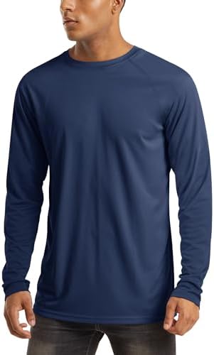 MAGCOMSEN Men's Long Sleeve Shirts UPF 50+ UV Sun Protection Athletic Shirts for Hiking Running Workout Rash Guard by MAGCOMSEN