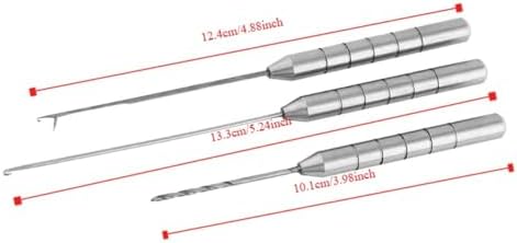 3PCS Fishing Bait Needle Aluminum Alloy Fishing Bait Needle Rigging with Drill Stringer Hook Needles for Saltwater Freshwater Anglers(Silver) - Image 5