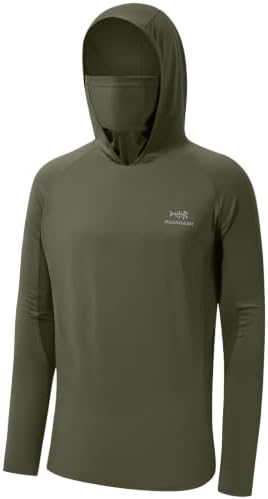 BASSDASH Men's UPF 50+ Camo Long Sleeve Hunting Fishing Hoodie Shirt by Bassdash