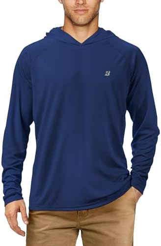 Roadbox Mens Fishing Sun Hoodie, Long Sleeve UPF 50+ UV Protection Shirts by Roadbox