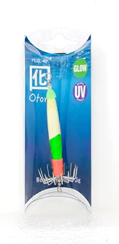 Otori Squid Jig, Weighted, 1 Pack, 1 oz, 1-1/8" Diameter Hook, Glow in the Dark by BeauMac