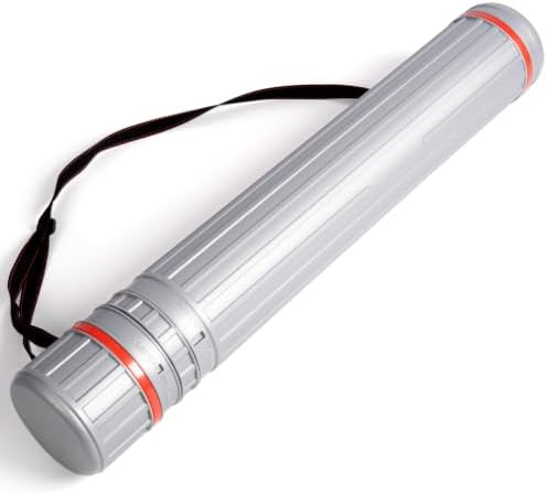 DEWEL Poster Tube 30"-51", Telescoping Blueprint Tube Art Tube with Strap by DEWEL