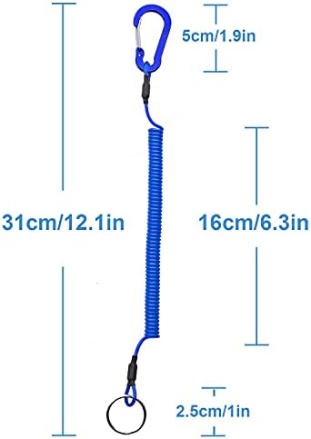 Retractable Coiled Lanyards with Carabiner Clips - Image 2