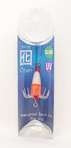 Otori Squid Jig, Weighted, 1 Pack, 1 oz, 1-1/8" Diameter Hook, Glow in the Dark by BeauMac