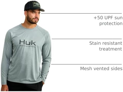 HUK Men's Pursuit Vented Long Sleeve Fishing Shirt (+30 UPF) - Image 4
