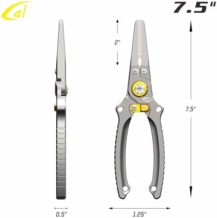 danco 7.5-Inch Aluminum Center Cutter Fishing Pliers with Sheath and Lock - Image 2