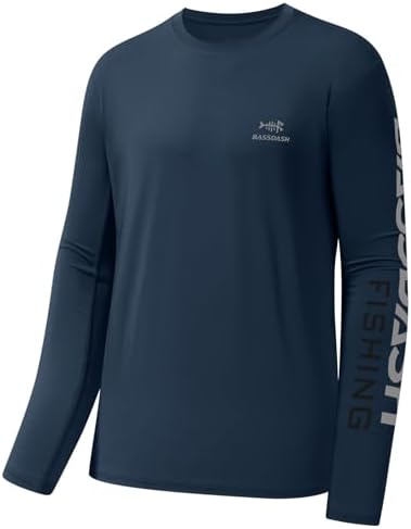 BASSDASH Fishing T Shirts for Men UV Sun Protection UPF 50+ Long Sleeve Tee T-Shirt by Bassdash
