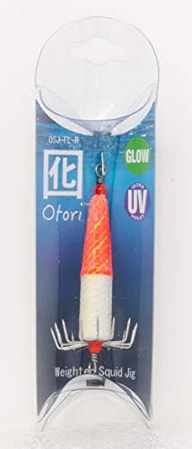 Otori Squid Jig, Weighted, 1 Pack, 1 oz, 1-1/8" Diameter Hook, Glow in the Dark by BeauMac