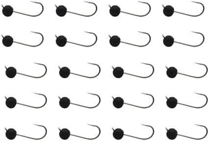 ALICHINO Tungsten Fly Tying Jig Heads for Fly Fishing Small Round Ball Crappie Jig Heads Tungsten Nano Jigs Kit Tungsten Beads with Hook by ALICHINO