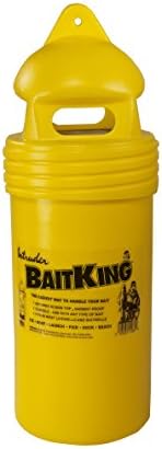 INTRUDER BaitKing, Live Bait Bucket, Use Trolling, Floating or Even Ice Fishing, Screened Top, Large, 17-inch x 6.25-inch by INTRUDER