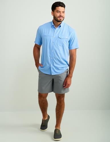 HUK Men's Tide Point Kc Scott Original Artwork Short Sleeve Shirt, Fishing Button Down - Image 2