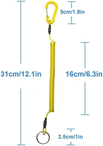 Retractable Coiled Lanyards with Carabiner Clips - Image 2