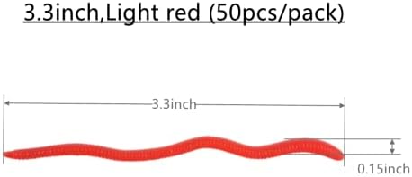 1.6in/3.3/3.9in Fishing Soft Lure Trout Worm Earthworm Bait Lifelike Fake Bloodworm Grub Worm Soft Fishing Lure Baits - Image 2