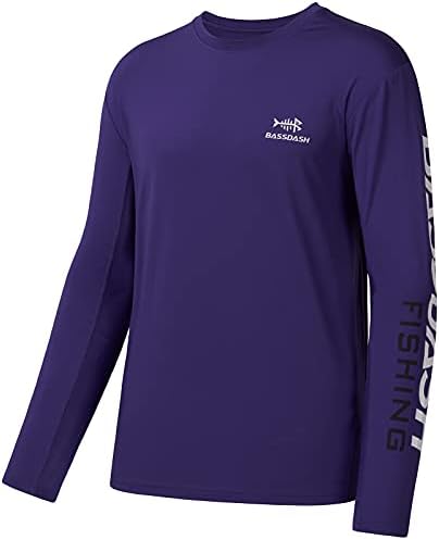 BASSDASH Fishing T Shirts for Men UV Sun Protection UPF 50+ Long Sleeve Tee T-Shirt by Bassdash