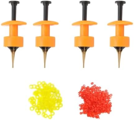 4PCS Pellet Bander Tool Set - 4-Claw Fishing Bait Holder with Rubber Bands for Coarse & Match Fishing, Durable Micro Bait Bands Banding Match Coarse Fishing Terminal Tackle by Unknown