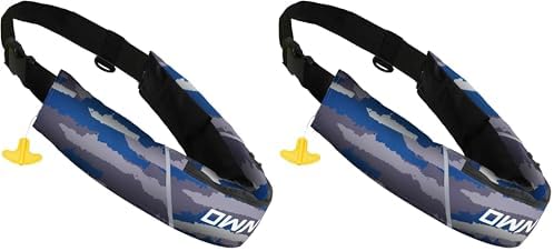Owntop Manual Inflatable Belt Pack, Adults Swim Jacket with Blowpipe & Whistle, 24g CO2 Cylinder Included, Low Profile for Kayaking, Fishing, Paddle Sports by Owntop