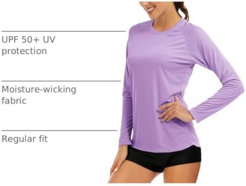 MAGCOMSEN Women's Long Sleeve Shirts UPF 50+ Sun Protection Shirts for Hiking Fishing Workout Rash Guard - Image 4