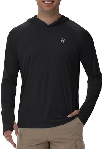 Runhit UPF 50+ Fishing Shirts for Men Long Sleeve Sun Protection Hoodie Lightweight Outdoor Workout Hiking Running Rash Guard - Image 2