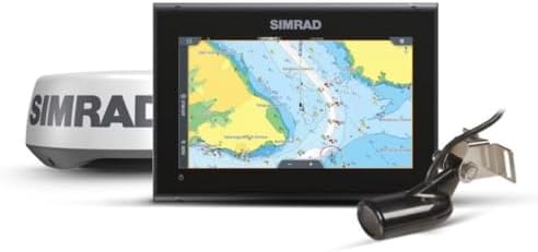 Simrad GO Chartplotter and Fish Finder, with Transducer and Radar Options, Preloaded C-MAP Discover Chart Card by Simrad