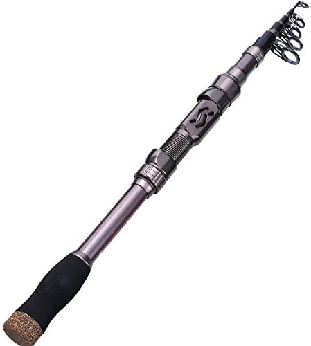Sougayilang Telescopic Fishing Rod - 24 Ton Carbon Fiber,CNC Machined Reel Seat, Comfortable EVA Handle, Travel Fishing Rod for Bass Trout Fishing by Sougayilang