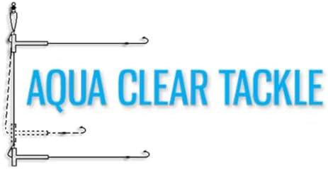 Aqua-Clear Squid Teaser Rig Fishing Lure, Saltwater Fishing Rig with 3/0 Extra Long Hook, Fluke Flounder Trout Croaker Rig, Mono Leader AFW Swivel Spinner, Multi Color Variations - Image 2