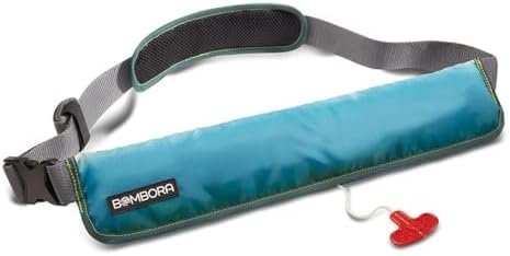 Inflatable Life Jacket-Manual Pull. Ages 16+ Life Vest Fanny Pack Inflatable PFD. US Coast Guard Approved CO2 Included Unisex Belt Pack Manual Inflatable Life Jacket Adjustable-Bombora by Bombora