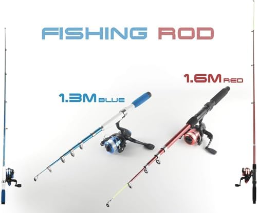 Fishing Rod Reel Combos Collapsible Fishing Rod Kit, 2PCS Telescopic Fishing Pole+2PCS Spinning Reels+Lures Hooks+Tackle Bag+Fishing Accessories Full Combo for Kids Youth - Image 4