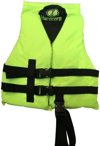 Hardcore Life Jacket Paddle Vest; Coast Guard Approved Type III PFD Life Vest Flotation Device; Jet ski, Wakeboard, Kayak; Ideal Extra Life Jacket for Your Pontoon Boat by Hardcore+Water+Sports