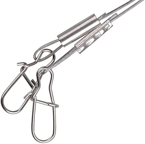 Carolina Saltwater Rigs, 8pcs Flounder Fishing Rigs, Stainless Steel Wire Leader with Egg Sinker Weights, Swivel Snaps for Catfish Grouper Drum Redfish Bottom Surf Fishing - Image 4