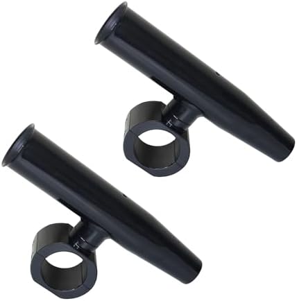 2 PCS T-Top Rod Holder Single Aluminum clamp on fit 1.5",1.875",2" inch Horizontal or Vertical Fishing Boat Tower/Leaning Post/Rail by RaiderT-TopAccessories