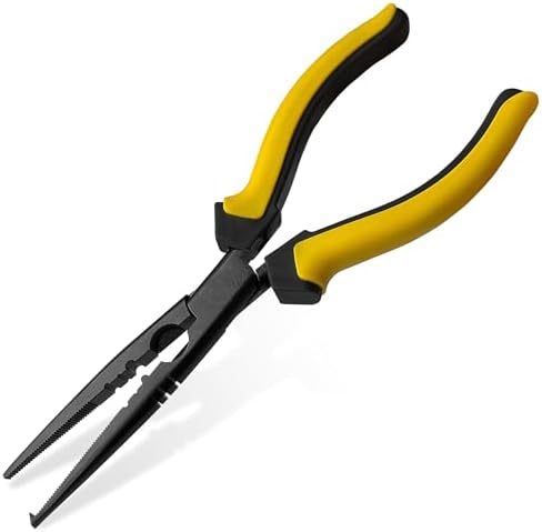 Hanpex-9 inch Fishing Pliers with Anti-Rust Teflon Coated, Freshwater/Saltwater Fishing Tools, Comfort Grip Handles Fishing Gear Idea for Fishing Trip by Hanpex