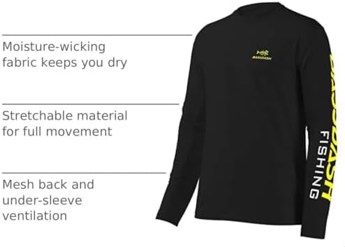 BASSDASH Fishing T Shirts for Men UV Sun Protection UPF 50+ Long Sleeve Tee T-Shirt - Image 4