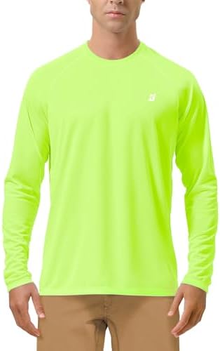 Roadbox Men's UPF 50+ UV Sun Protection Shirts, Long Sleeve Swim Rash Guard by Roadbox