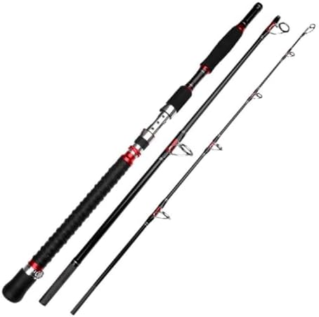 Portable Spinning Fishing Rod|Carbon Travel Surf Boat Rod|3PCS| 30-50LB| 70-250g| Guide Boat Rod | Saltwater Fishing Rod|Boat Jigging Trolling Fishing Rod|6'/ 7' | EVA Handle by GTOFYUFishingOfficialClub